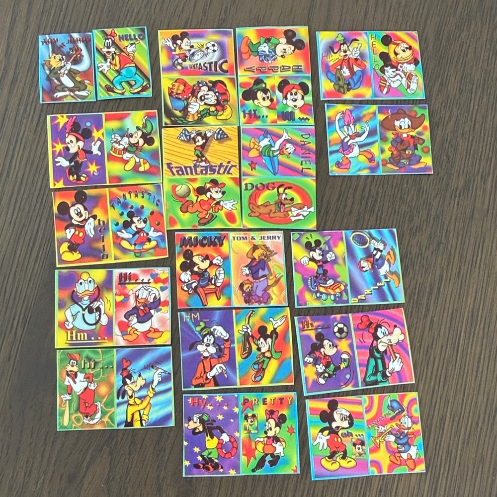 32 Vintage Disney Colorful Mickey Mouse and Friends Stickers